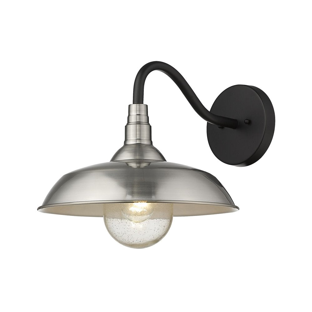 Burry 1-Light Satin Nickel Wall Light HomeRoots
