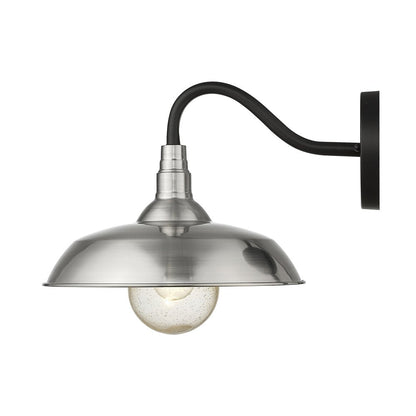 Burry 1-Light Satin Nickel Wall Light HomeRoots