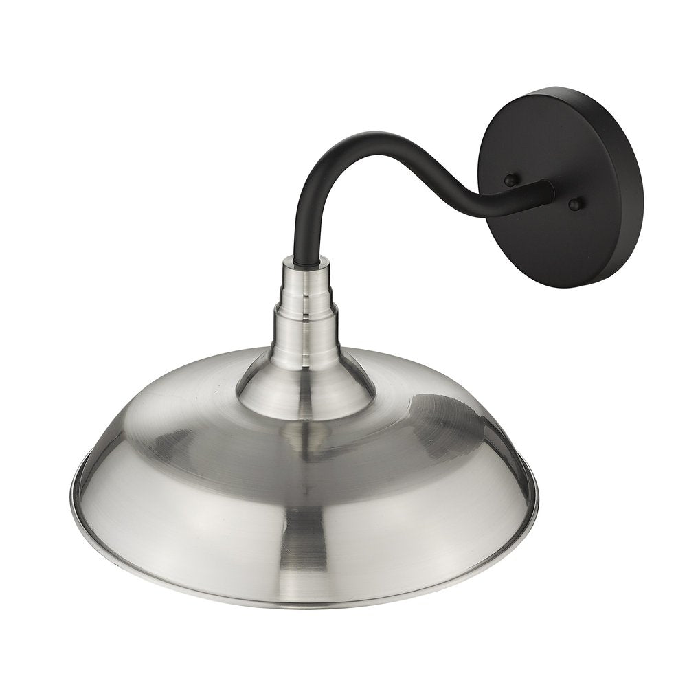 Burry 1-Light Satin Nickel Wall Light HomeRoots
