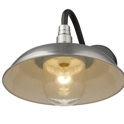 Burry 1-Light Satin Nickel Wall Light HomeRoots