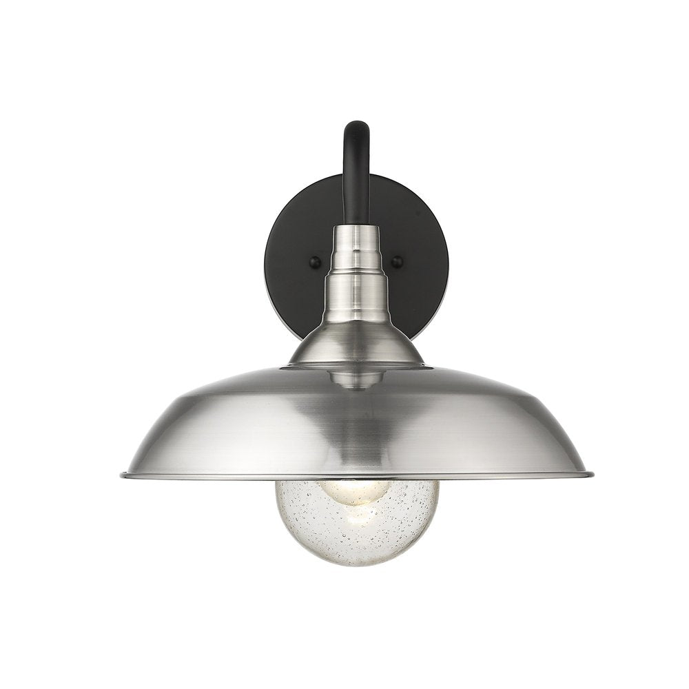 Burry 1-Light Satin Nickel Wall Light HomeRoots
