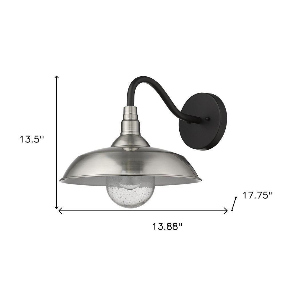 Burry 1-Light Satin Nickel Wall Light HomeRoots