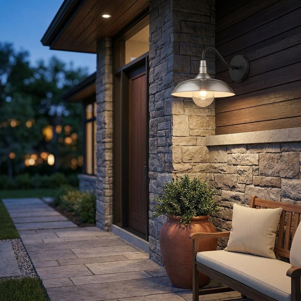 Silver And Black Seeded Dimmable Outdoor Hanging Light With Silver And Black Shades HomeRoots