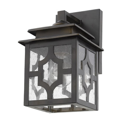 Antique Bronze Outdoor Lantern Wall Light HomeRoots