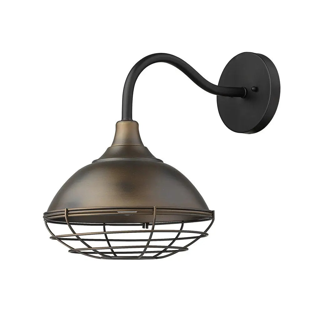 Afton 1-Light Oil-Rubbed Bronze Wall Light HomeRoots