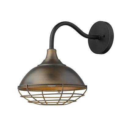 Afton 1-Light Oil-Rubbed Bronze Wall Light HomeRoots