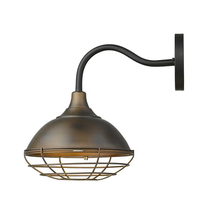 Afton 1-Light Oil-Rubbed Bronze Wall Light HomeRoots
