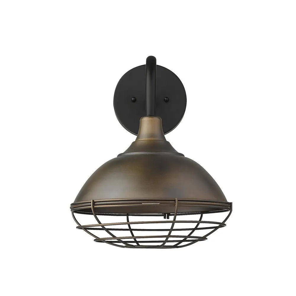 Afton 1-Light Oil-Rubbed Bronze Wall Light HomeRoots