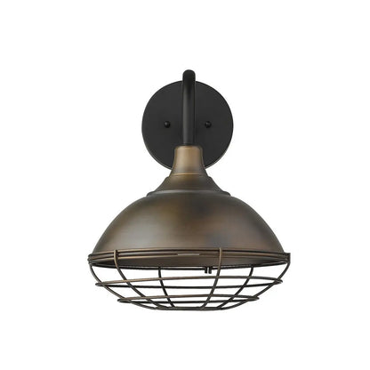 Afton 1-Light Oil-Rubbed Bronze Wall Light HomeRoots