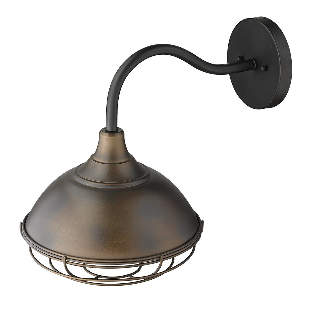 Afton 1-Light Oil-Rubbed Bronze Wall Light HomeRoots