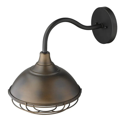 Afton 1-Light Oil-Rubbed Bronze Wall Light HomeRoots