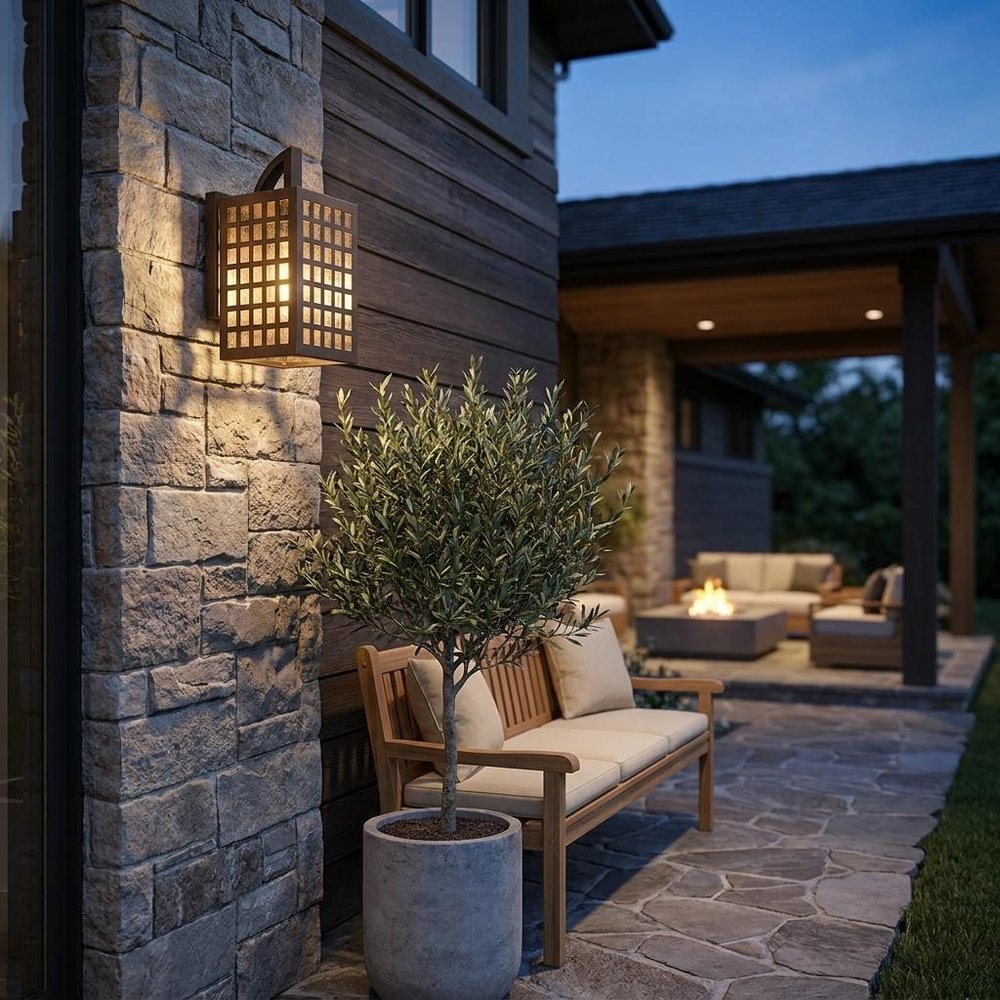 Bronze And Clear Seeded Dimmable Outdoor Hanging Light With Bronze And Clear Shades — view 11