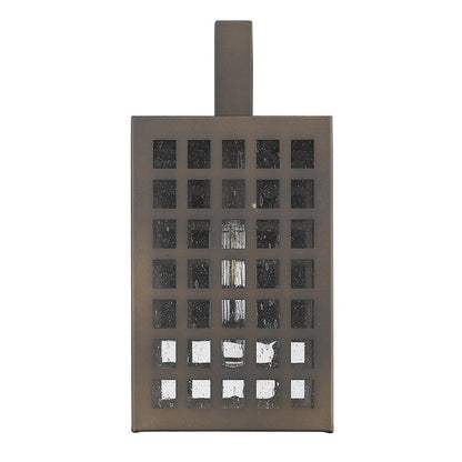 Bronze And Clear Seeded Dimmable Outdoor Hanging Light With Bronze And Clear Shades HomeRoots