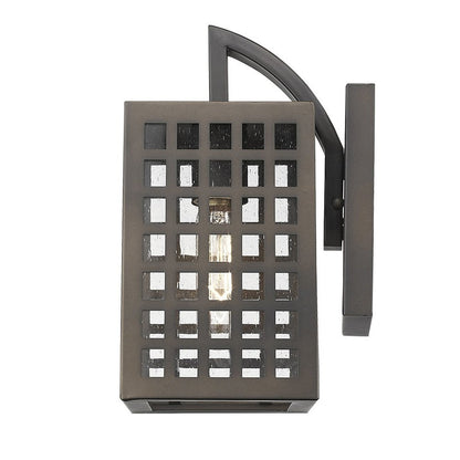 Letzel 1-Light Oil-Rubbed Bronze Wall Light HomeRoots