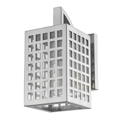 Letzel 1-Light Satin Nickel Wall Light HomeRoots