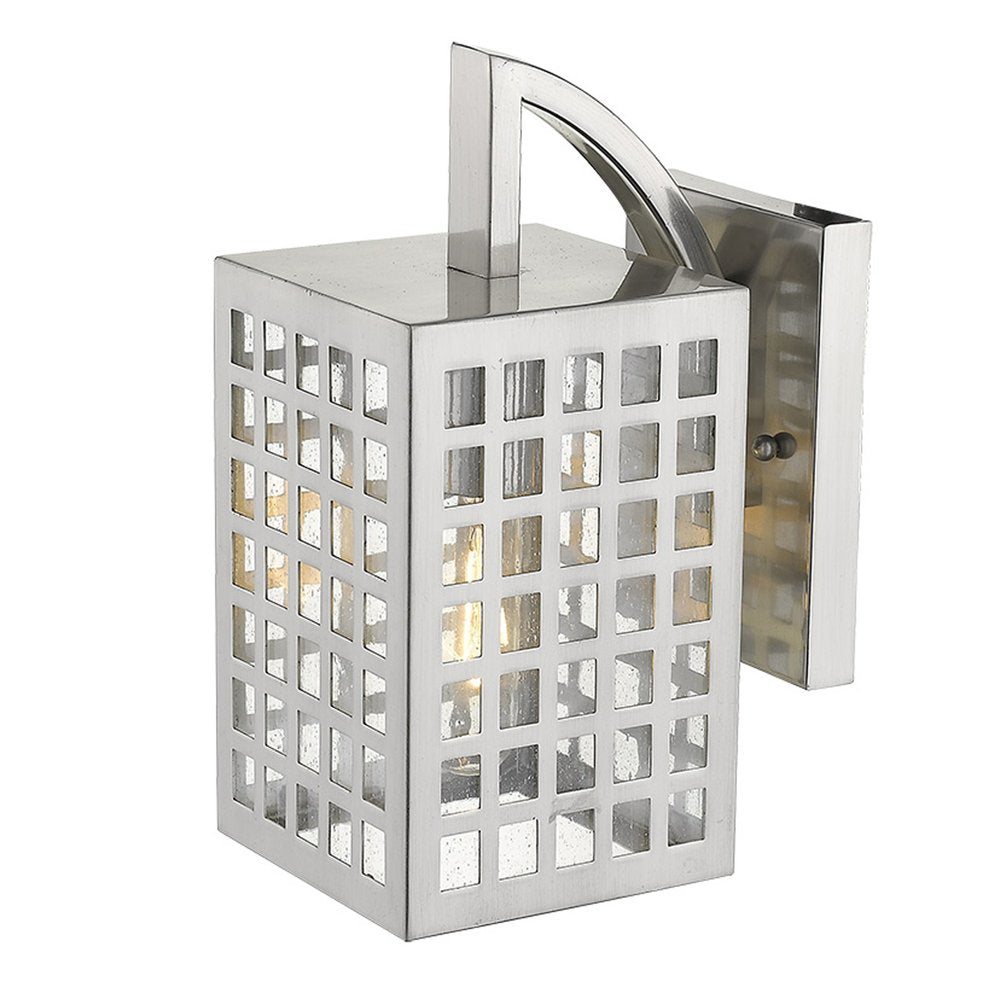 Letzel 1-Light Satin Nickel Wall Light HomeRoots