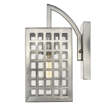 Letzel 1-Light Satin Nickel Wall Light HomeRoots