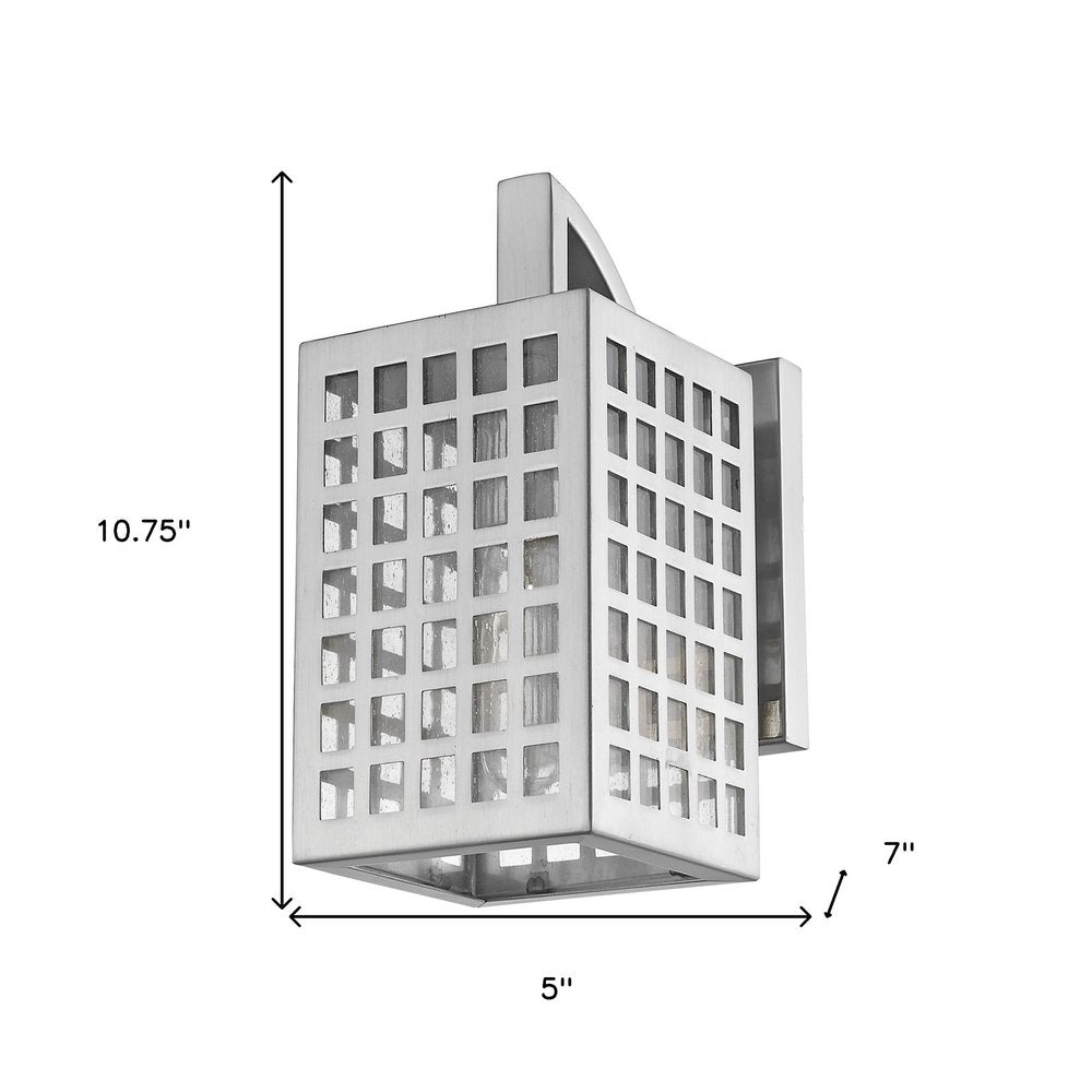 Letzel 1-Light Satin Nickel Wall Light HomeRoots