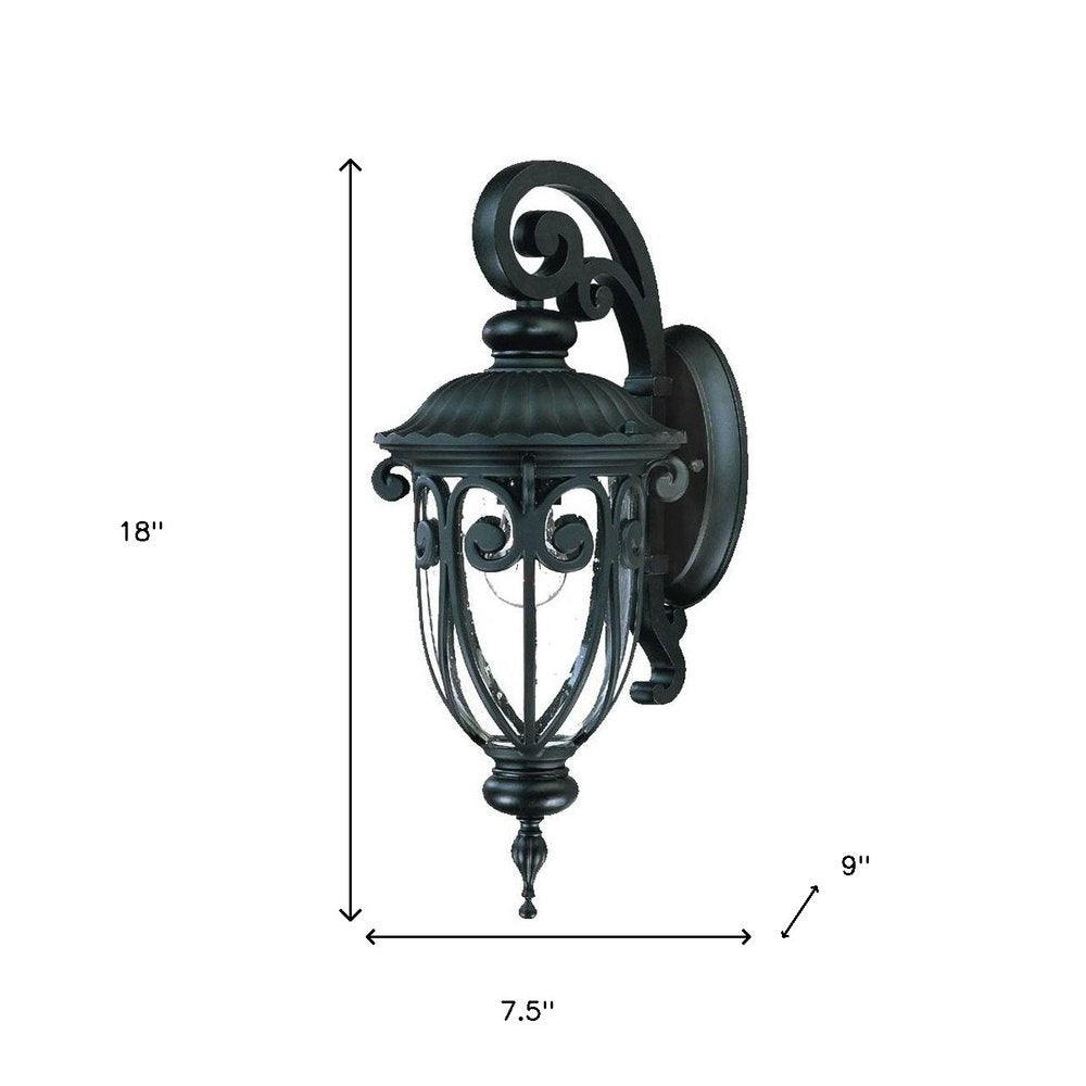 Matte Black Hanging Goblet Wall Light — view 4