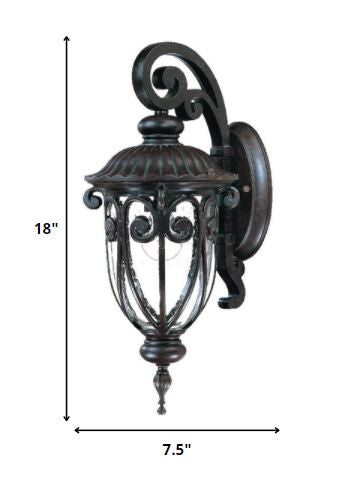 Dark Brown Hanging Goblet Wall Light