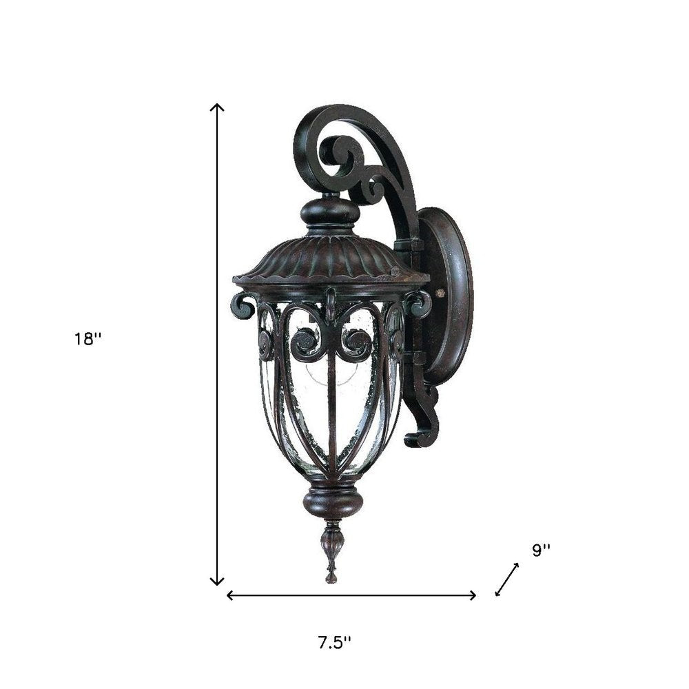 Dark Brown Hanging Goblet Wall Light — view 4
