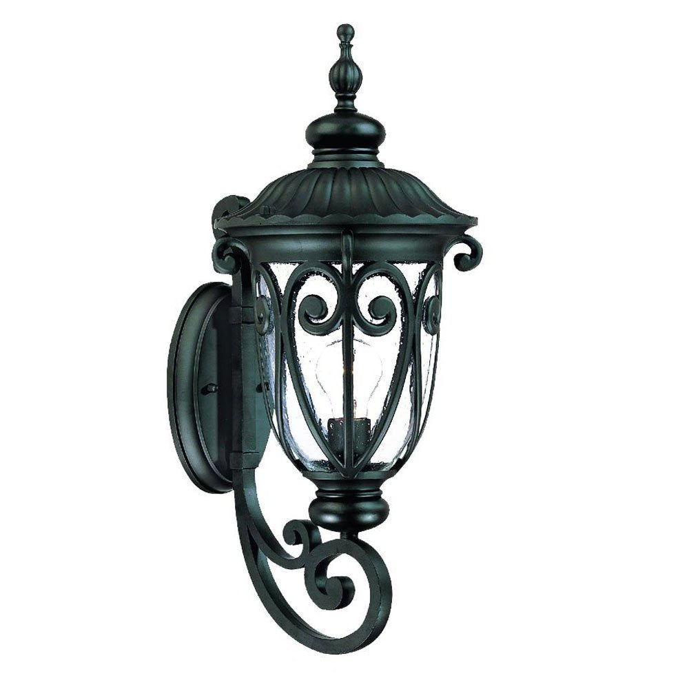 Naples 1-Light Matte Black Wall Light HomeRoots