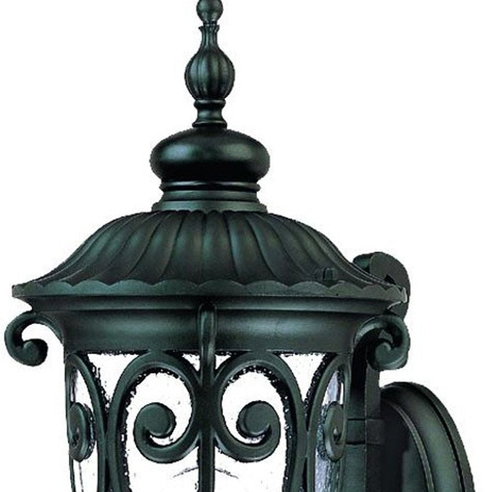 Naples 1-Light Matte Black Wall Light HomeRoots