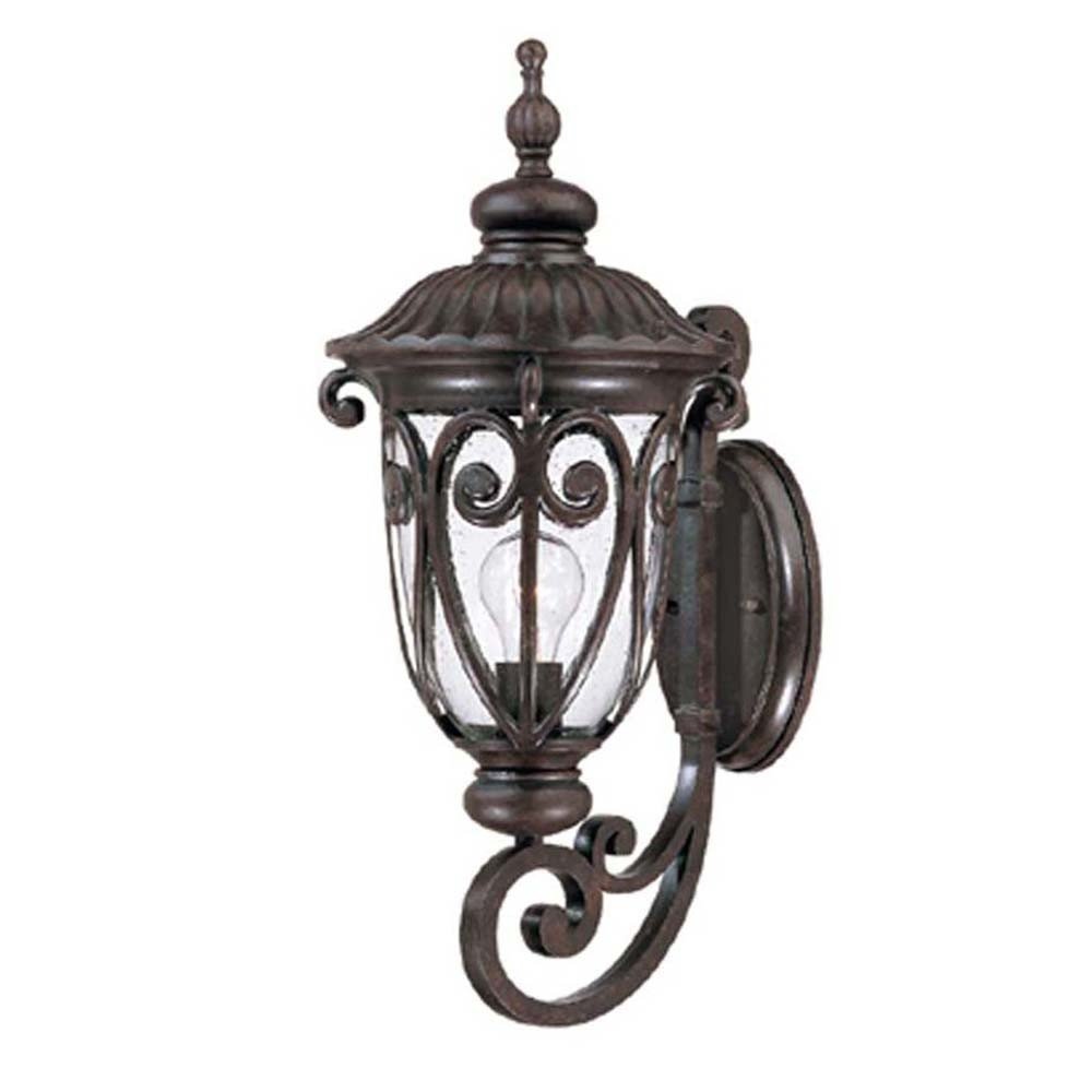 Naples 1-Light Marbelized Mahogany Wall Light HomeRoots