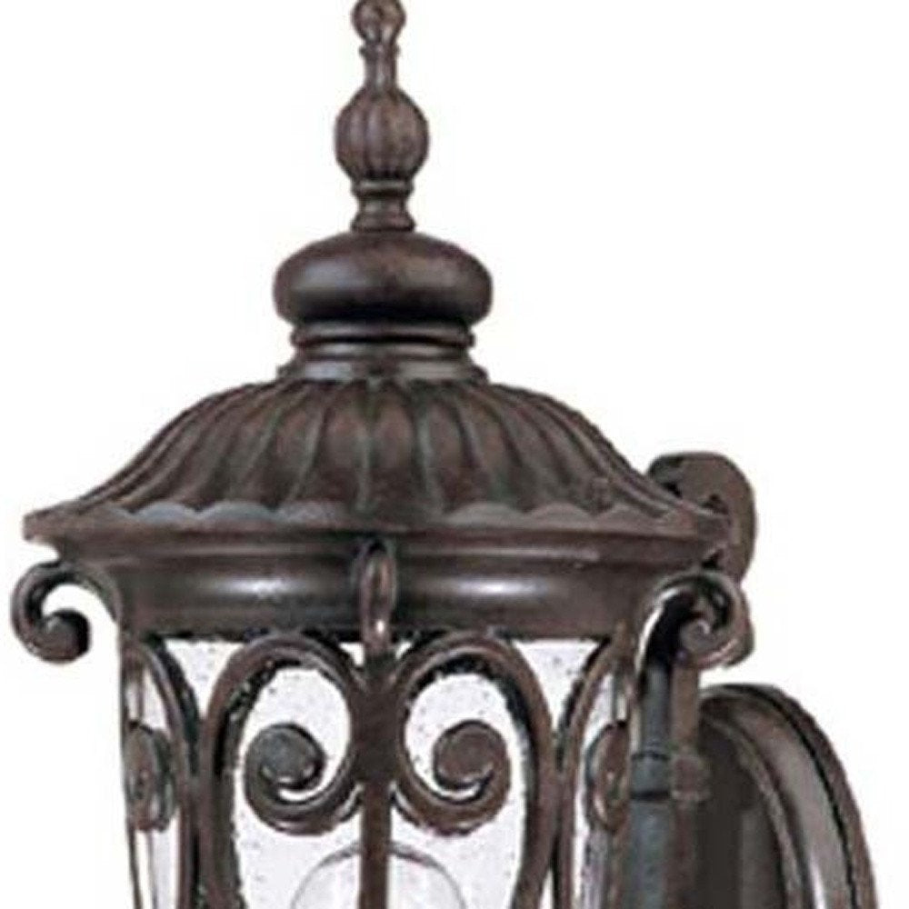 Naples 1-Light Marbelized Mahogany Wall Light HomeRoots