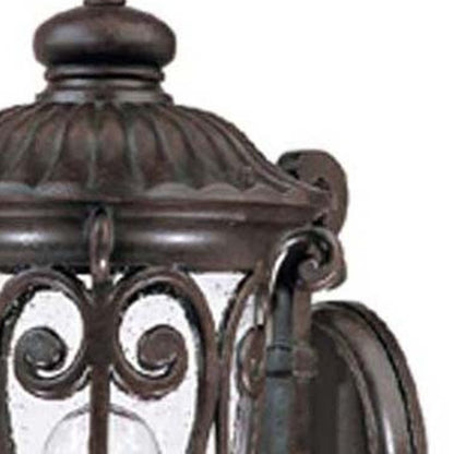 Naples 1-Light Marbelized Mahogany Wall Light HomeRoots