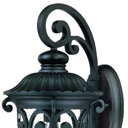 Naples 1-Light Matte Black Wall Light HomeRoots