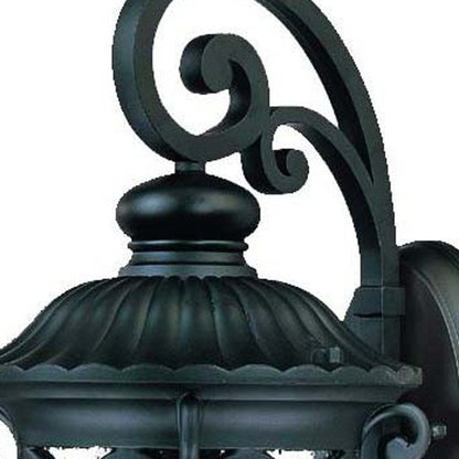 Naples 1-Light Matte Black Wall Light HomeRoots