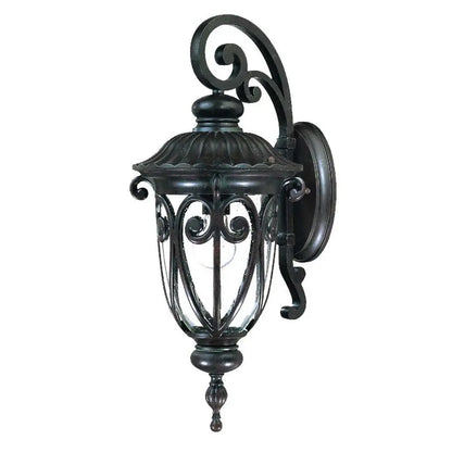 Naples 1-Light Marbelized Mahogany Wall Light HomeRoots