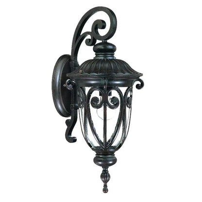 Naples 1-Light Marbelized Mahogany Wall Light HomeRoots