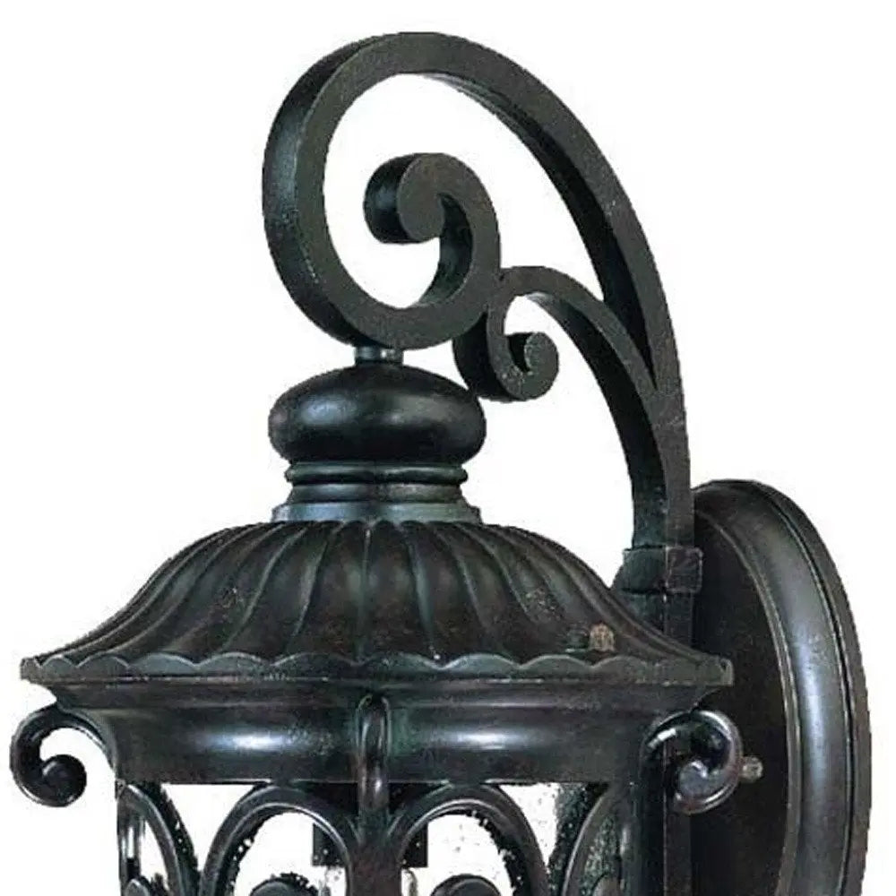 Naples 1-Light Marbelized Mahogany Wall Light HomeRoots