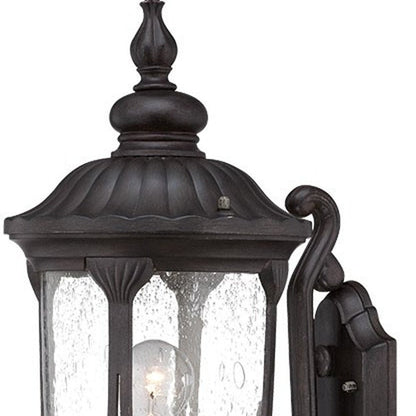 Black And Clear Seeded Dimmable Outdoor Hanging Light With Black And Clear Shades HomeRoots