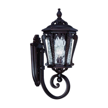 23" Black And Clear Metal and Glass Flush Mounted Sconce HomeRoots