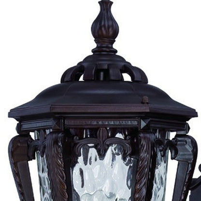 23" Black And Clear Metal and Glass Flush Mounted Sconce HomeRoots