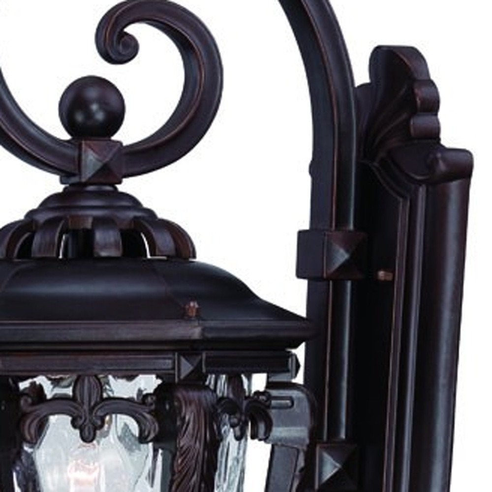 Black And Clear Hammered Dimmable Outdoor Hanging Light With Black And Clear Shades — view 5