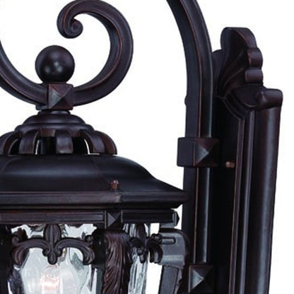 Black And Clear Hammered Dimmable Outdoor Hanging Light With Black And Clear Shades