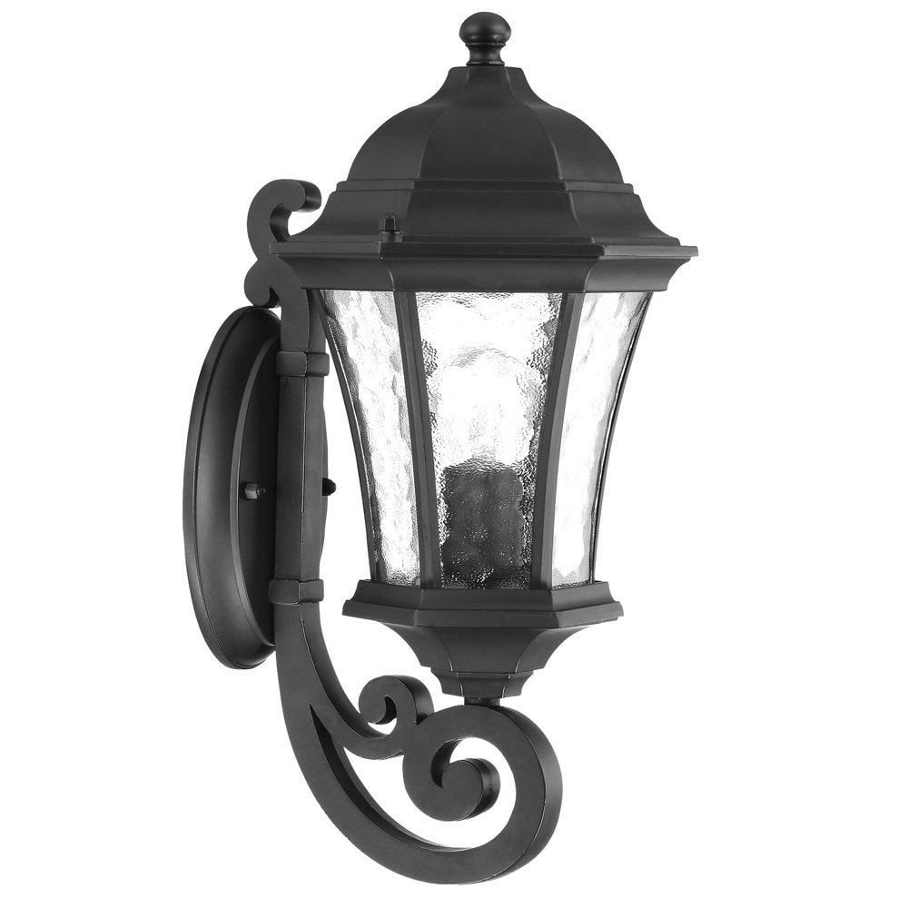 Matte Black Tapered Lantern Wall Light HomeRoots