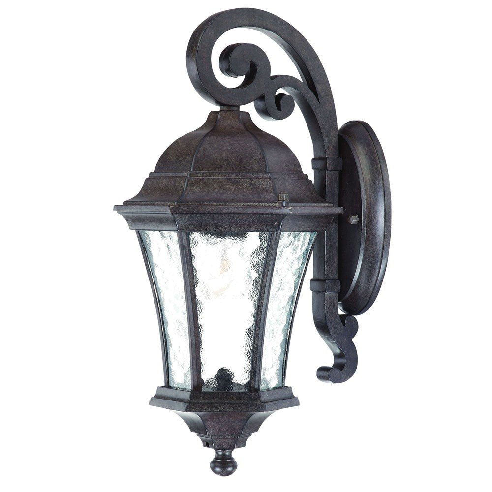 Antique Black Tapered Hanging Lantern Wall Light — view 1