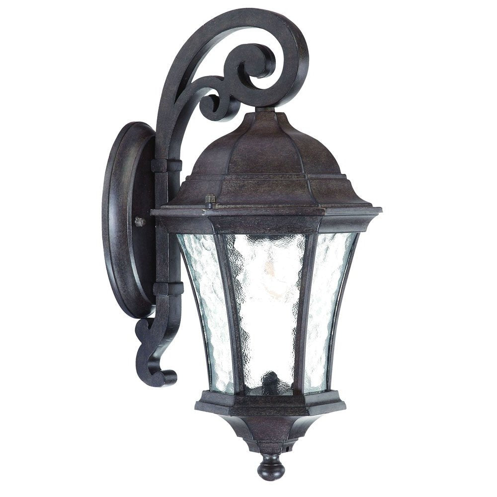 Antique Black Tapered Hanging Lantern Wall Light — view 2