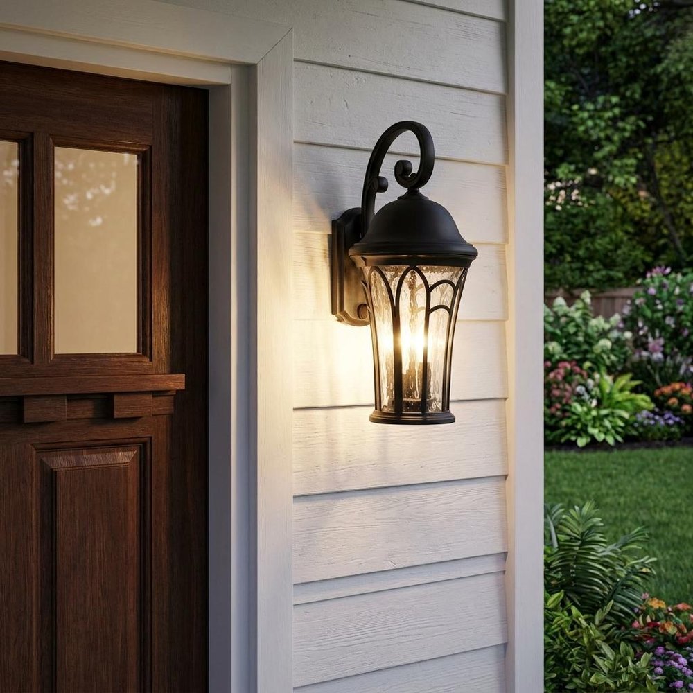 Matte Black Tapered Goblet Wall Light — view 6