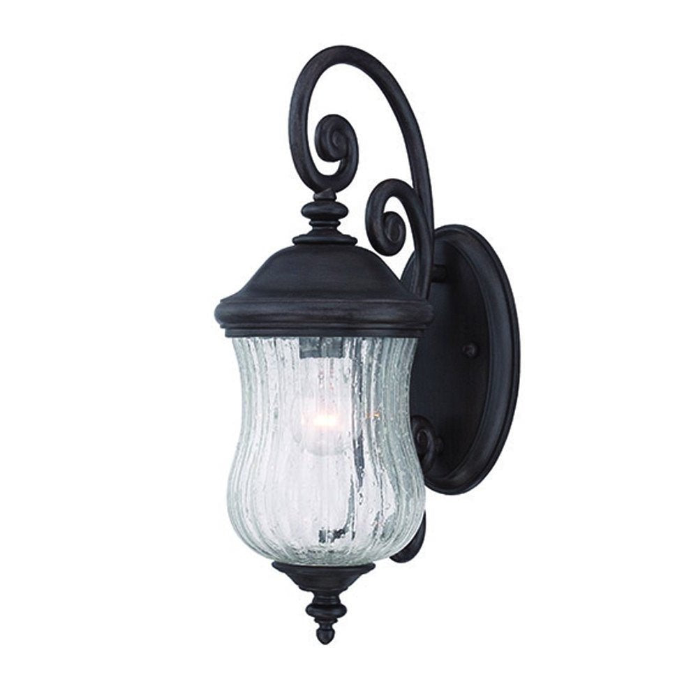 Black And Clear Seeded Dimmable Outdoor Hanging Light With Black And Clear Shades HomeRoots