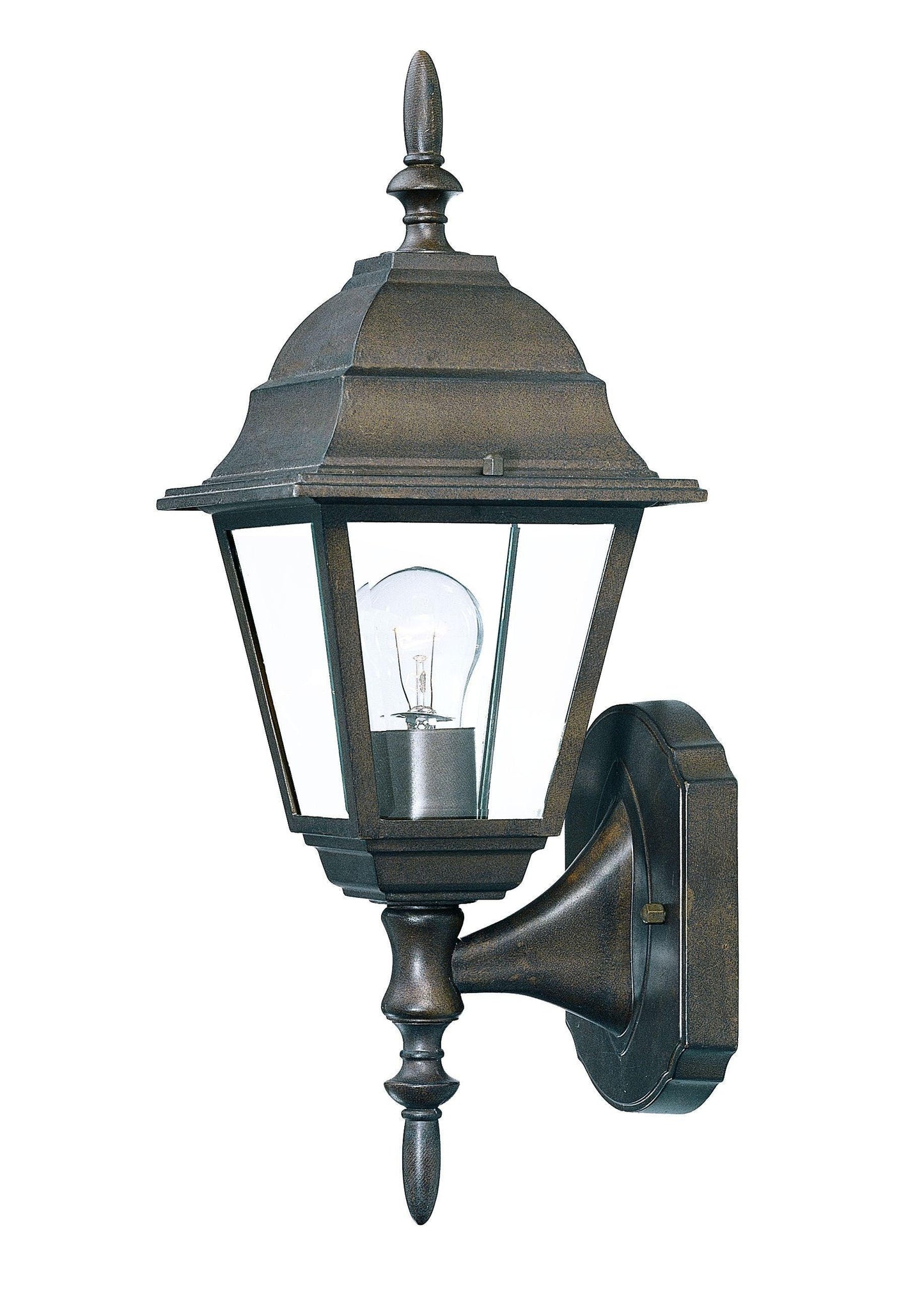 Antique Brown Swing Arm Outdoor Wall Light - FurniFindUSA