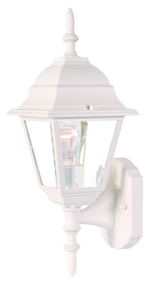 Distressed White Swing Arm Outdoor Wall Light — view 1