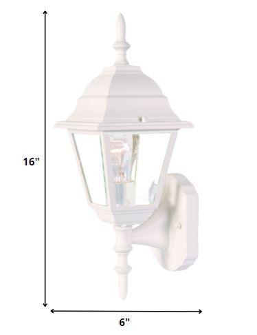 Distressed White Swing Arm Outdoor Wall Light - FurniFindUSA