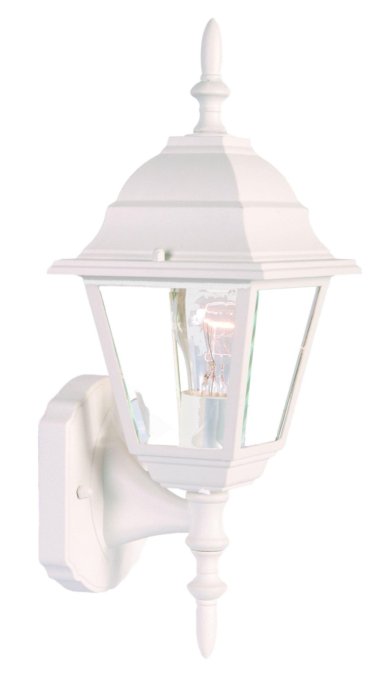 Distressed White Swing Arm Outdoor Wall Light - FurniFindUSA