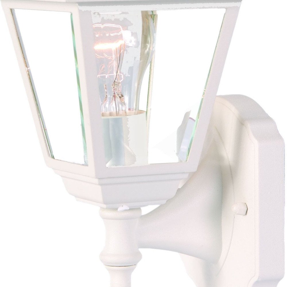 Distressed White Swing Arm Outdoor Wall Light — view 4